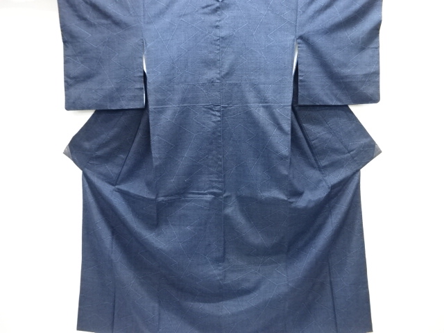 JAPANESE KIMONO / SILK / TSUMUGI / WOVEN ABSTRACT PATTERN